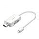 UGREEN Card Reader для iPhone, MFI Lightning для USB-адаптера SD / TF 2-в-1